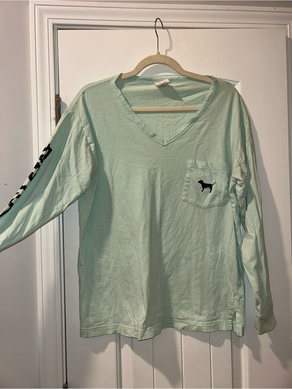 PINK Mint Green Long-Sleeve shirt